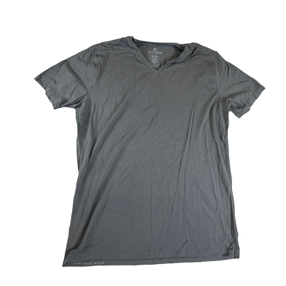 Mack Weldon Shirt Mens XL Gray Supima Cotton V Neck Soft Stretch Basic Tee